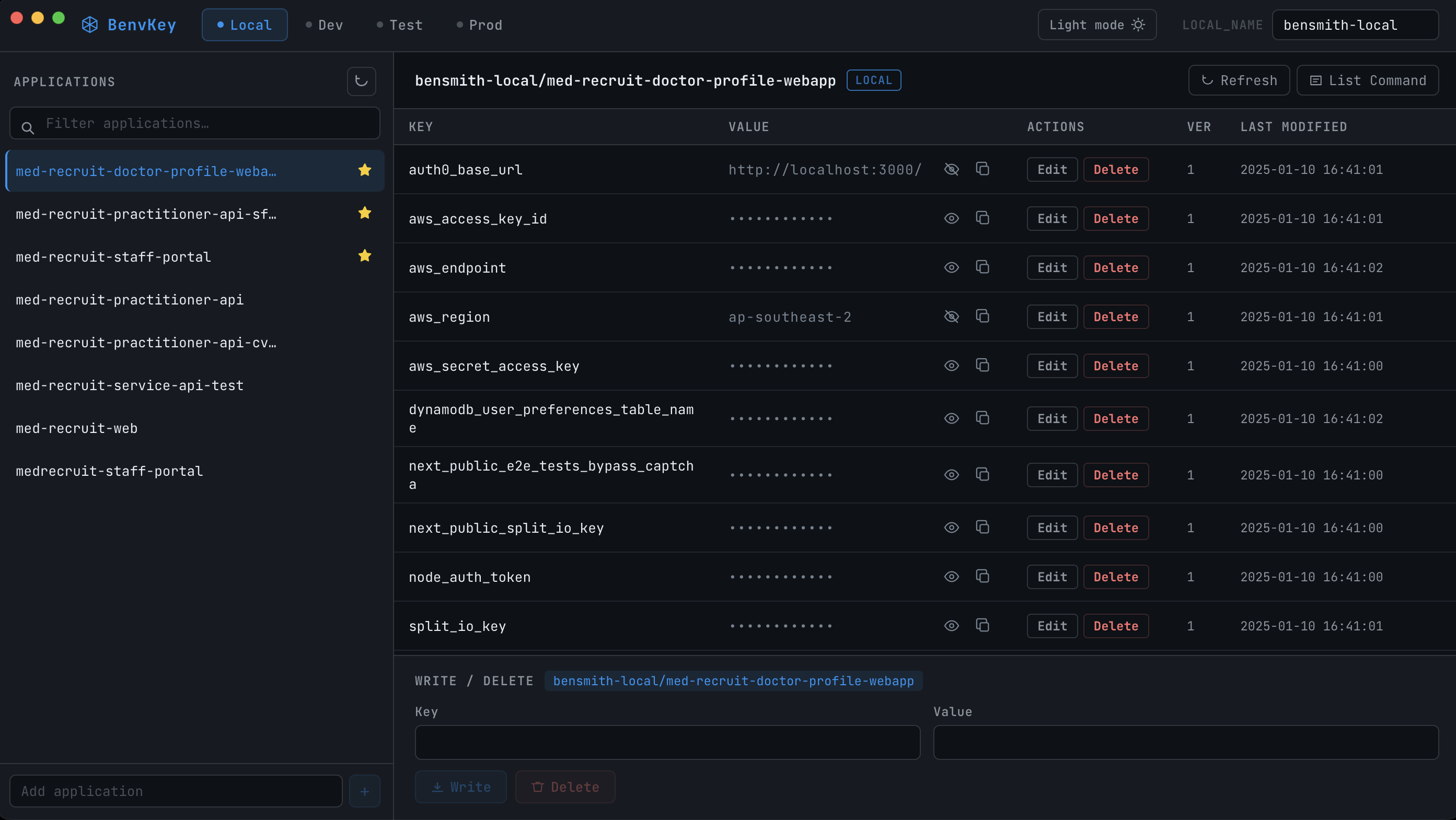 BenvKey Screenshot 1